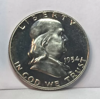 1954  Franklin  BU Proof Edge Toning • $24.50