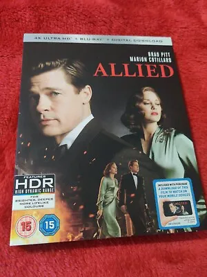 Allied 4k Uhd + Blu Ray Combi + Very Good Condition+ Slipcover • £6.99
