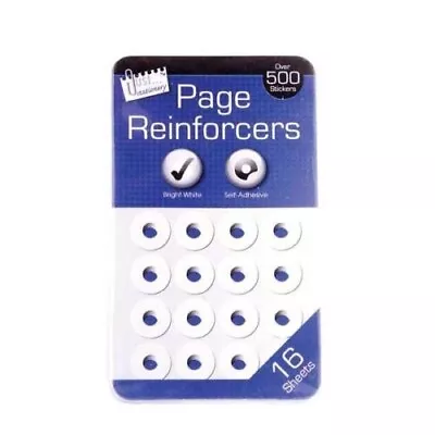 White Hole Page Filing Reinforcers Self Adhesive Stickers Pk 500 Home Office  • £2.99