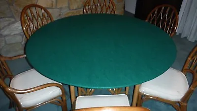 $35 • Buy Green Poker Felt Table Cloth - Fits 60  PEDESTAL ROUND - Elastic Edge Bl - Mto
