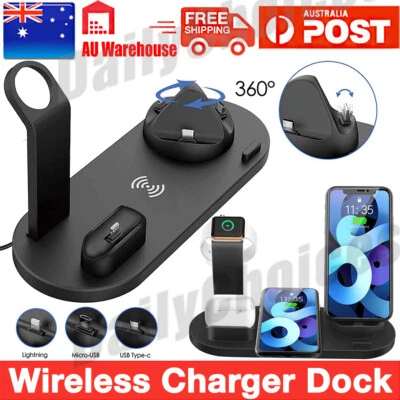 $22.95 • Buy Wireless Charger Dock Charging Station 3 In 1 For Apple Watch IPhone 13 12 11 XS
