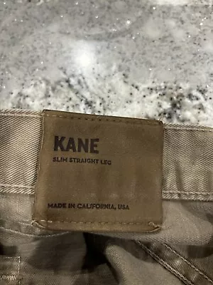 New J Brand Kane Straight Fit Jeans Mens 32 X 34 Montauk Linen Cotton Beige • $30