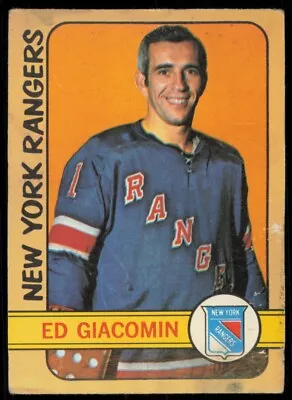 1972-73 Topps Ed Giacomin New York Rangers #165 Vg+ - Wave/stain • $1.50