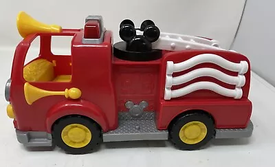 Disney Mickey Mouse Fire Engine Truck Toy Lights Sound Tested Works Just Play • $12.74