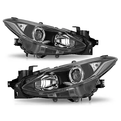 Mazda 3 Black Housing For 2014-2016 OE Factory Style Projector Headlights Lamps • $137.99