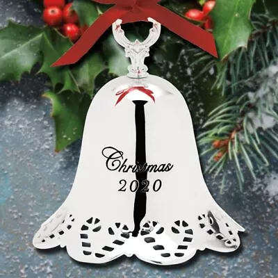 2020 Towle Pierced Bottom Bell Annual Silverplate Ornament - NEW FROM FACTORY • $14.94