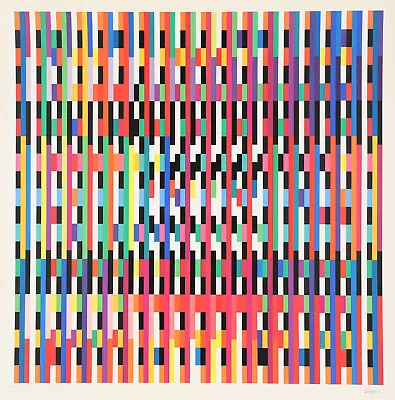 $1700 • Buy Yaacov Agam - Limited Edition Hand-Signed Serigraph
