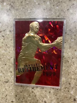 1999 Michael Jordan Retirement Ruby Cracked Ice SP 23 KT Karat GOLD /9923 • $50