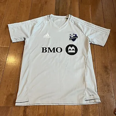 Mens Adidas ClimaCool BMO Montreal Impact Soccer MLS Jersey Shirt Gray 2016 Sz L • $33.99