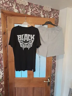 Marvel Black Panther T Shirt & Lounge Shorts Size Medium BNWT Good Condition • £12