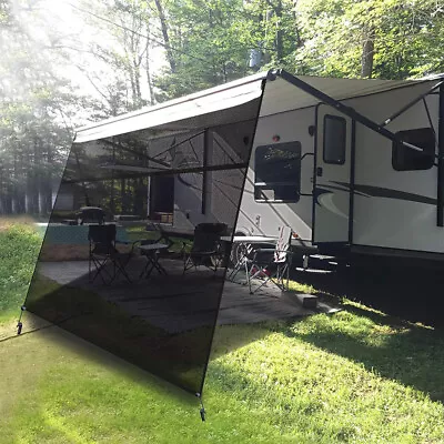 RV Awning Sun Shade UV Blocker 11'-20' Motorhome Camping Trailer Canopy Shelter • $66.86