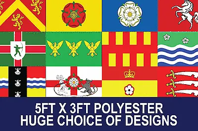 £7.99 • Buy English County 5ft X 3ft Flag Suitable For Flagpole Quality FREE UK Delivery!