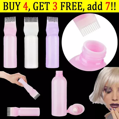 Dyeing Shampoo Bottle Oil Comb Hair Tools Hair Dye Applicator Brush Bottles Set# • £3.11