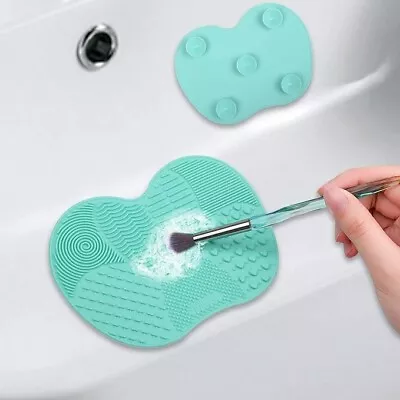 Silicone Makeup Brush Cleaner Pad Portable Washing Tool Scrubber And Suction Cup • $9.91