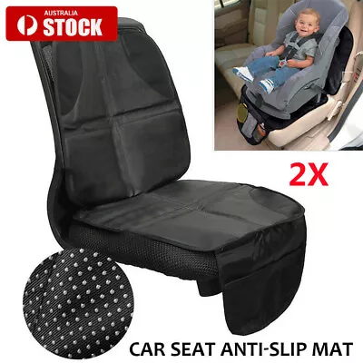 1/2x Car Seat Cover Under Child Seat Leather Saver Protector Mat Anti-Slip Safe • $14.69