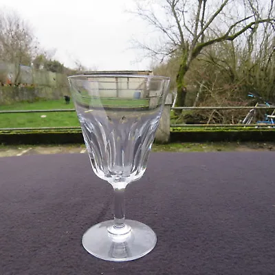 1 Glass To Wine Crystal Carved Of Baccarat Signed Model Side D Azur H 125 • £19.54