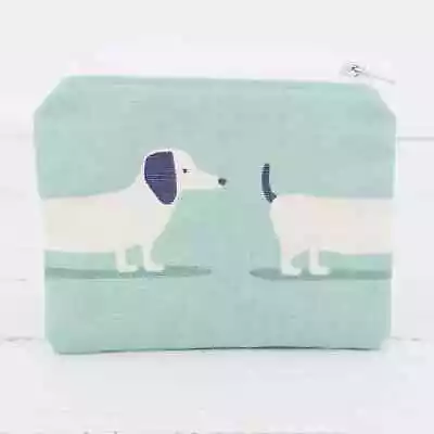 Dachshund Handmade Fabric Coin Or Card Purse Zip Pouch Small Make Up Bag Gift • £9.75