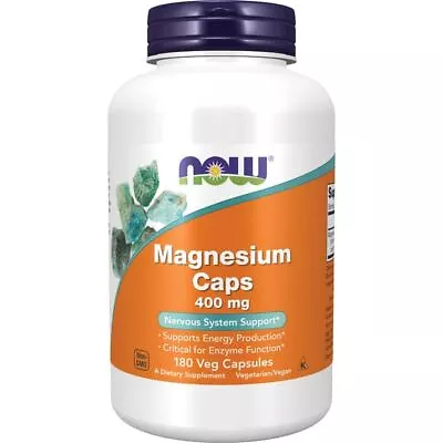 NOW Foods Magnesium Caps 400 Mg 180 Veg Caps • $15.48