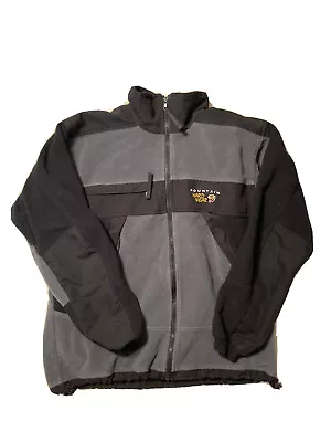 Mountain Hardwear Jacket Mens Large Black Gore Windstopper Full Zip Fleece Coat • $39