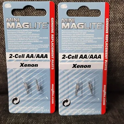 Maglite Replacement Lamp AA/AAA Mini Flashlight 2Pack X2 038739107035 LM2A001L • $19.99