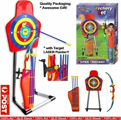 $99 • Buy Archery Bow And Arrow Set Sport Toy For Kids Fun Game W/ Arrows And Target Stand