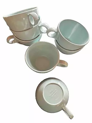 MCM - Aqua Coffee Cups 7 Total Windsor Melmac Melamine Dishes • $16