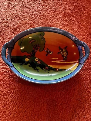 Vintage Hand Painted Made In Japan Butterfly And Flowers Dish • $20