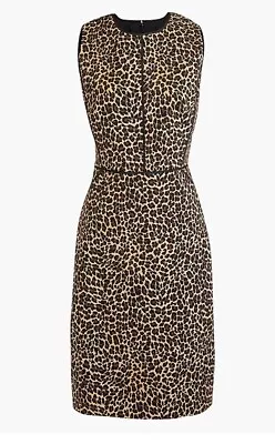 J.Crew Sheath Dress In Leopard Bi-Stretch Cotton NWT J5876 • $20