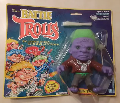 Vintage Hasbro The Original Battle Trolls Franken Troll Action Figure 1992 NEW • $33.99