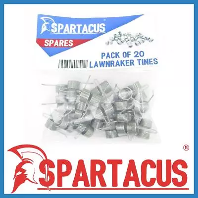 Spartacus 20 X Lawn Raker Tines Tynes To Replace Qualcast F016T47920 Scarifier • £17.99