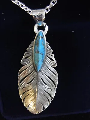 Montana Silversmiths Santa Fe Ruffled Feather Pendant 24  Silver Necklace *new* • $199.99