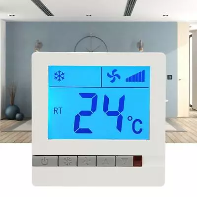 Digital Fan Coil Thermostat 3-speed Air Conditioning Temperature Controller • £11.99