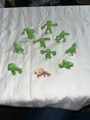 Vintage Slug Zombies Mini Figures Jakks M.U.S.C.L.E. MONSTERS LOT Of 10 • $11