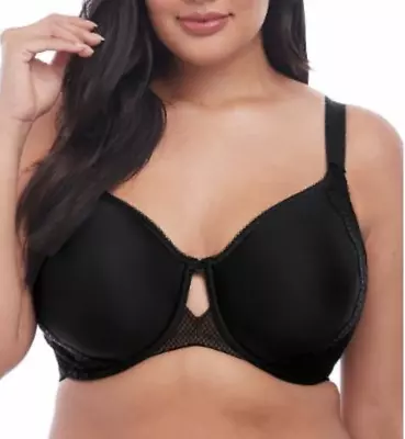 Elomi Charley Underwire Bandless Spacer Molded Bra Black Size 44H 2355 • $41.80