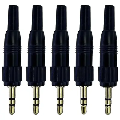 5x Sennheiser 3.5mm Screw Lock Locking Jack Plug Microphone Connector Stereo TRS • £17.95