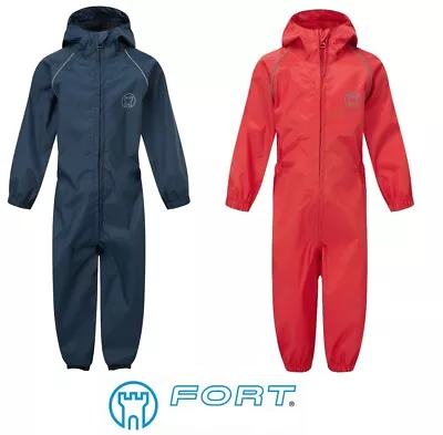 £13.48 • Buy Kids Puddle Paddle Rain Suit Boys Girls All In One Overalls Waterproof Splash