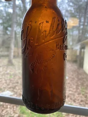 Antique Schlitz Beer Bottle Embossed Globe Logo From Charleston SC Amber Glass • $119.99