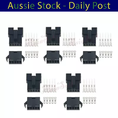 2.54mm Connector 5 Pin Cable Plug Male Female (5 Pairs) • $5.97