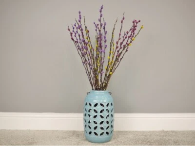 £9.99 • Buy Large Duck Egg Vase, Candle Holder 29cm Good For Pampas Grass Or Candle