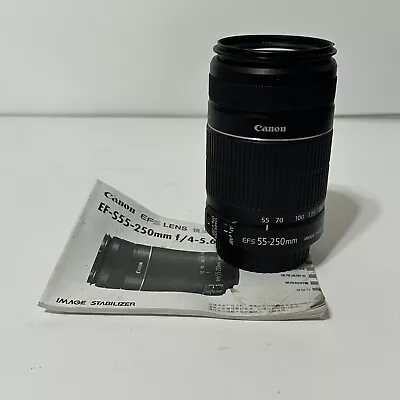 Canon Zoom Lens Ef-S 55-250 Mm 1:4-5.6 IS • $84.98