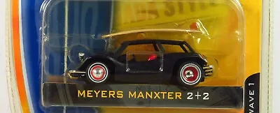 Jada V Dubs Wave 1 Meyers Manxter 2+2 Manx Dune Buggy W/ Surfboards Black 1:64 Y • $18.35