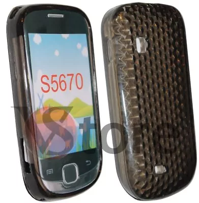 Cover Case TPU Gel Black For SAMSUNG S5360 GALAXY Y + Film Save Display • £2.52