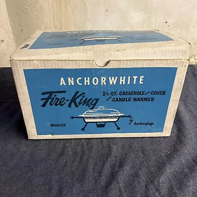 New Old Stock Anchor Hocking Fire King Casserole Lid Cover Candle Warmer Chafing • $17.99