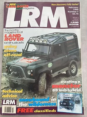 Land Rover Monthly Magazine - February 1999 - Monster 88 New Disco France & Sp • £7.99