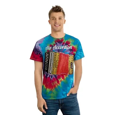 Tie Dye  Air Accordion  Art Tee - Hohner Squeezebox Air Guitar TieDye Shirt • $29.99