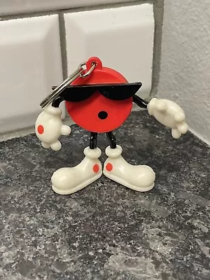 Vintage 7-up COOL SPOT Soda Mascot 1991 7UP Figure Key Chain Ring Fob FREE SHIP • £14.28