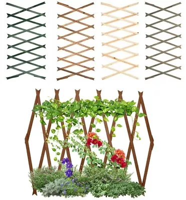 Expanding 6ft Wooden Trellis Climbing Plants Fence Panel Screening Lattice New • £10.49