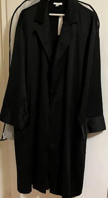 £35 • Buy Topshop Black Satin Silky Duster Jacket Coat *bnwt**sold Out*
