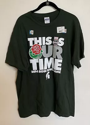 Michigan State Rose Bowl Champion Game T-Shirt 2014 Large New • $18.99