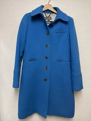 J Crew Lady Day Coat Size 6 Double Cloth Italian Wool Blue Thinsulate Jacket • $149.99